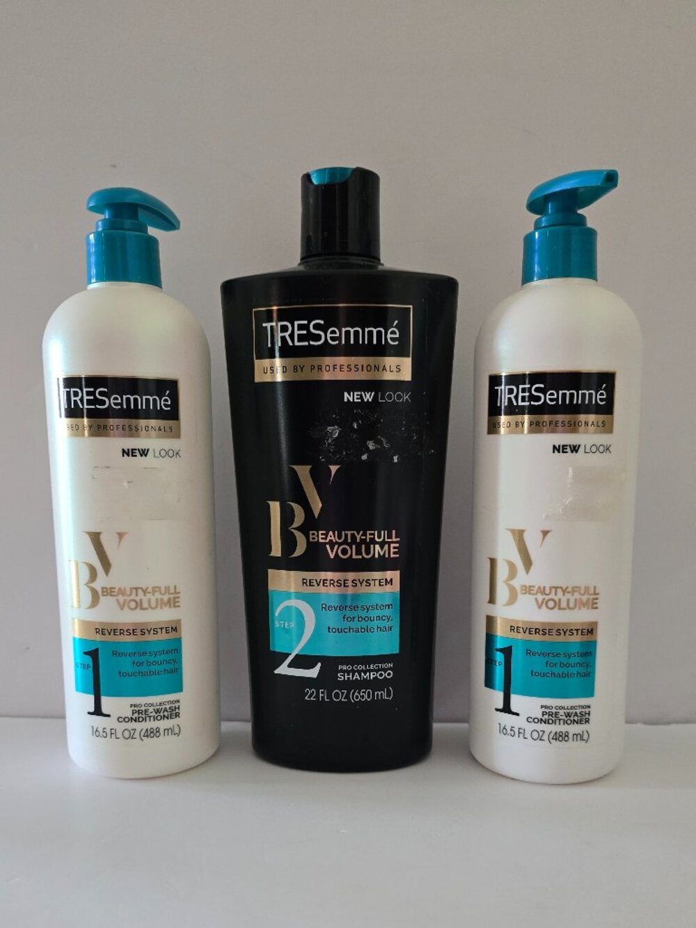 Tresemme Beauty-Full Volume Reverse System Steps 1 & 2 Shampoo & Conditioner